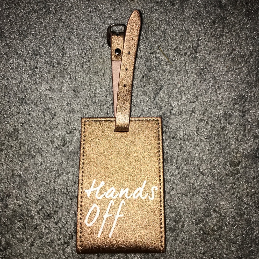 Rose gold luggage tag